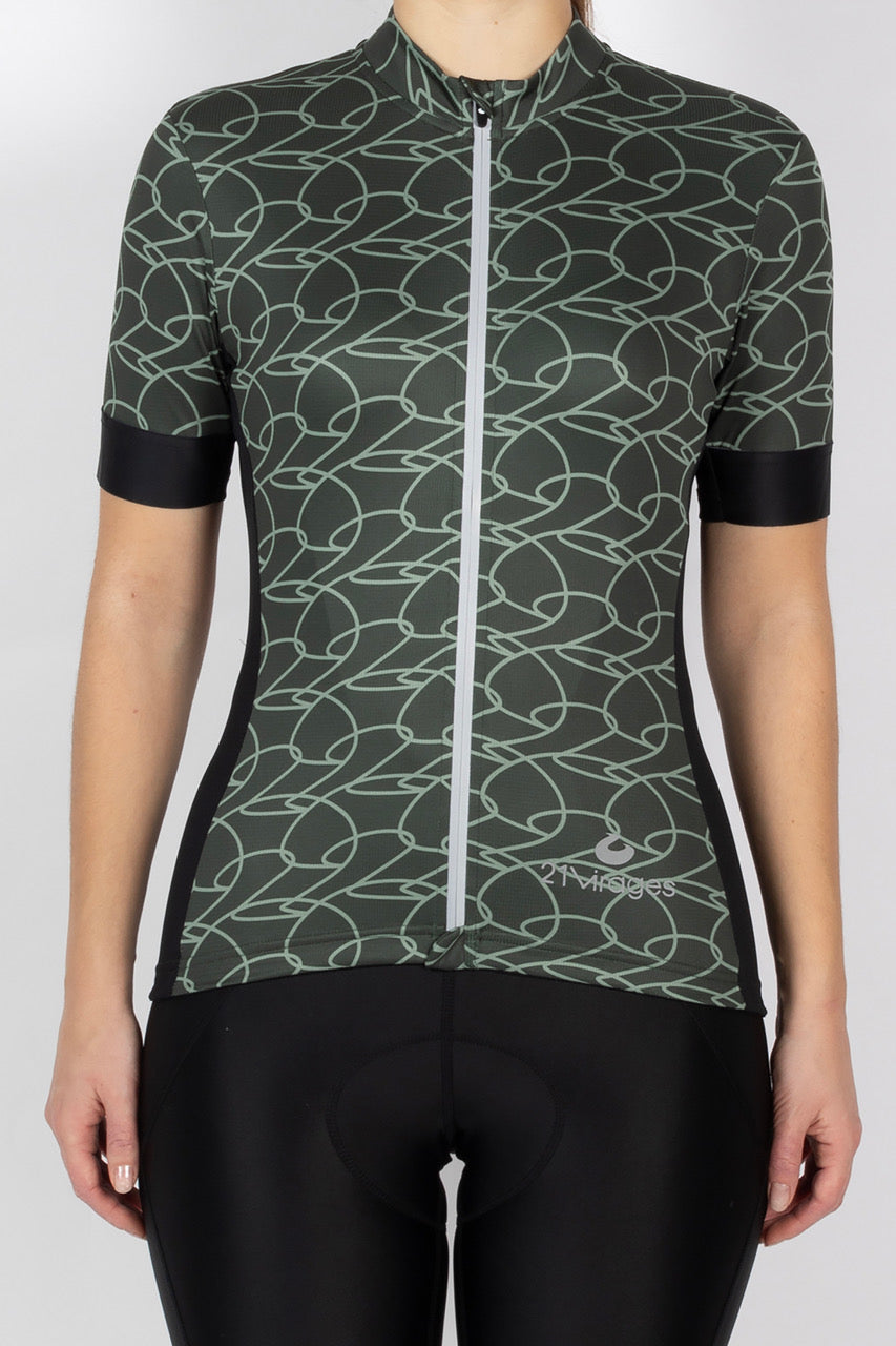 21Virages Agnes Jersey SS - Pine/Sage Green